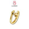 LuvBox™ - Gold Engraved Hug Ring