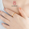 LuvBox™ - Gold Engraved Hug Ring Showcase 1