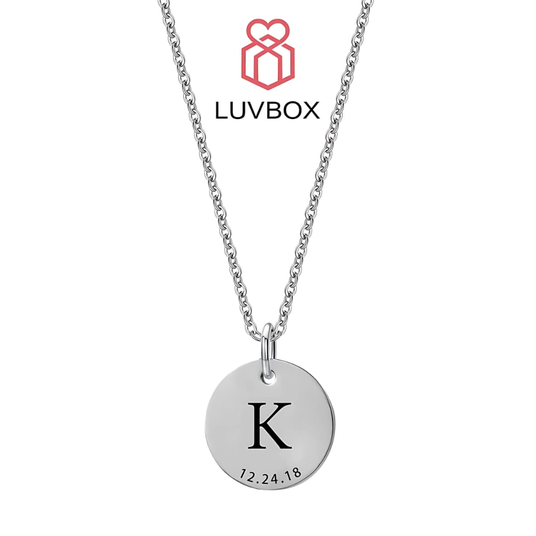 LuvBox™ - w/ Silver Engraved Disc Necklace